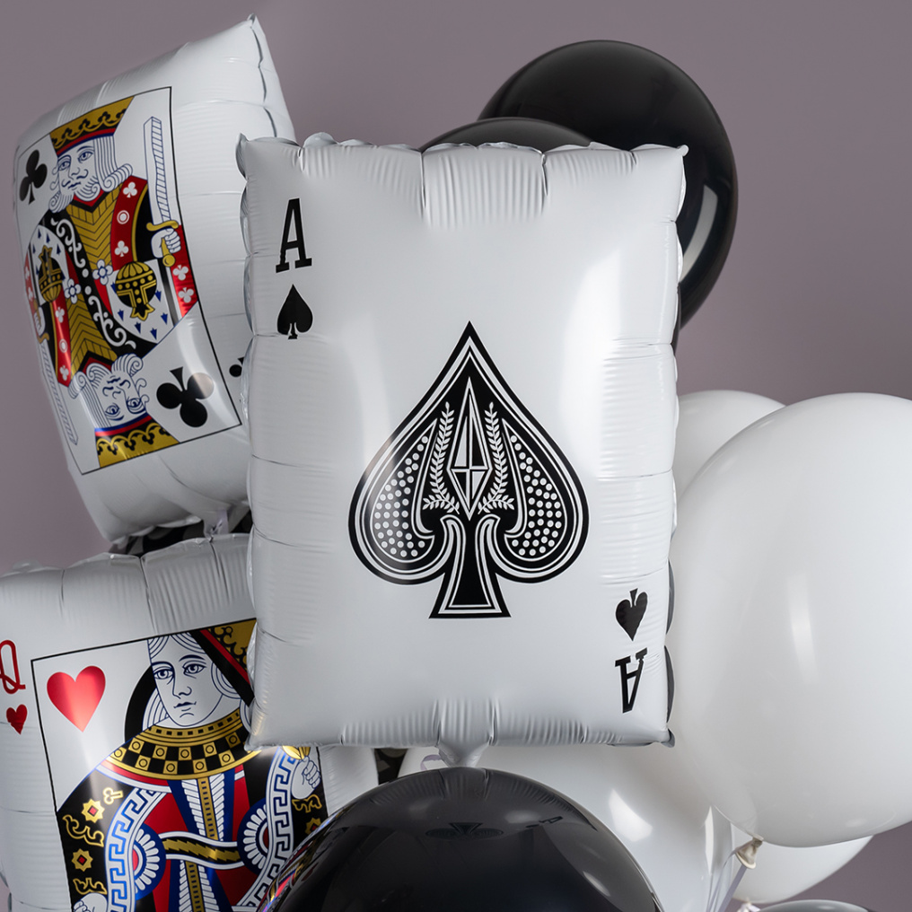 Шар фигура Карта игральная Туз пик покер FL22"/56см (Китай) 26866