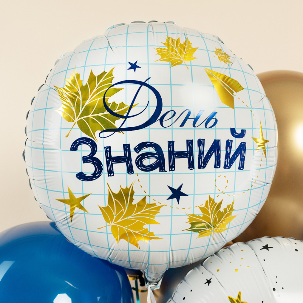 Шар фольга День знаний FL18"/48см круг (Китай) 26224