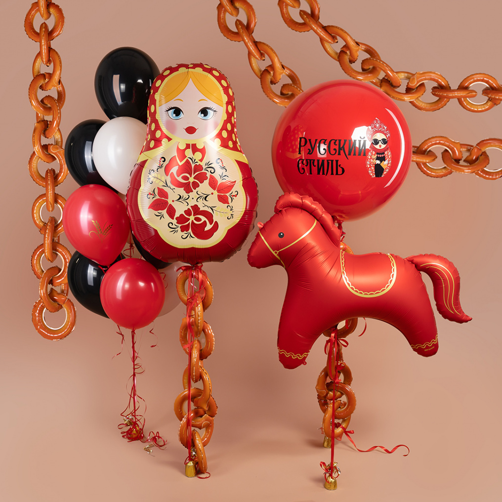 Шар фигура Лошадка красная FL42"/107см (Китай) 27682