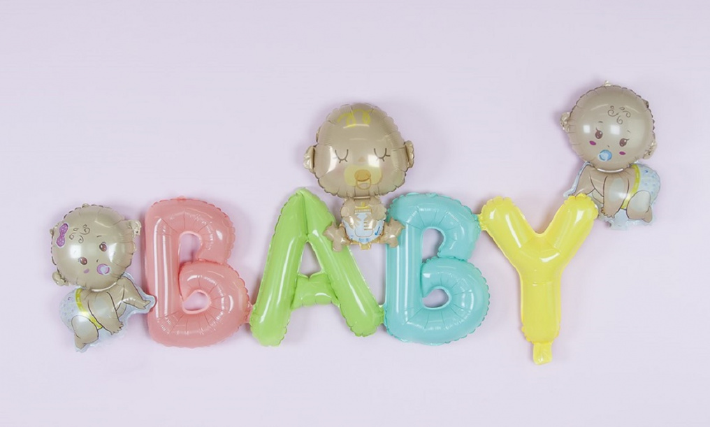 Надпись из шаров Baby разноцветный FL45"/114см (Китай) 23298