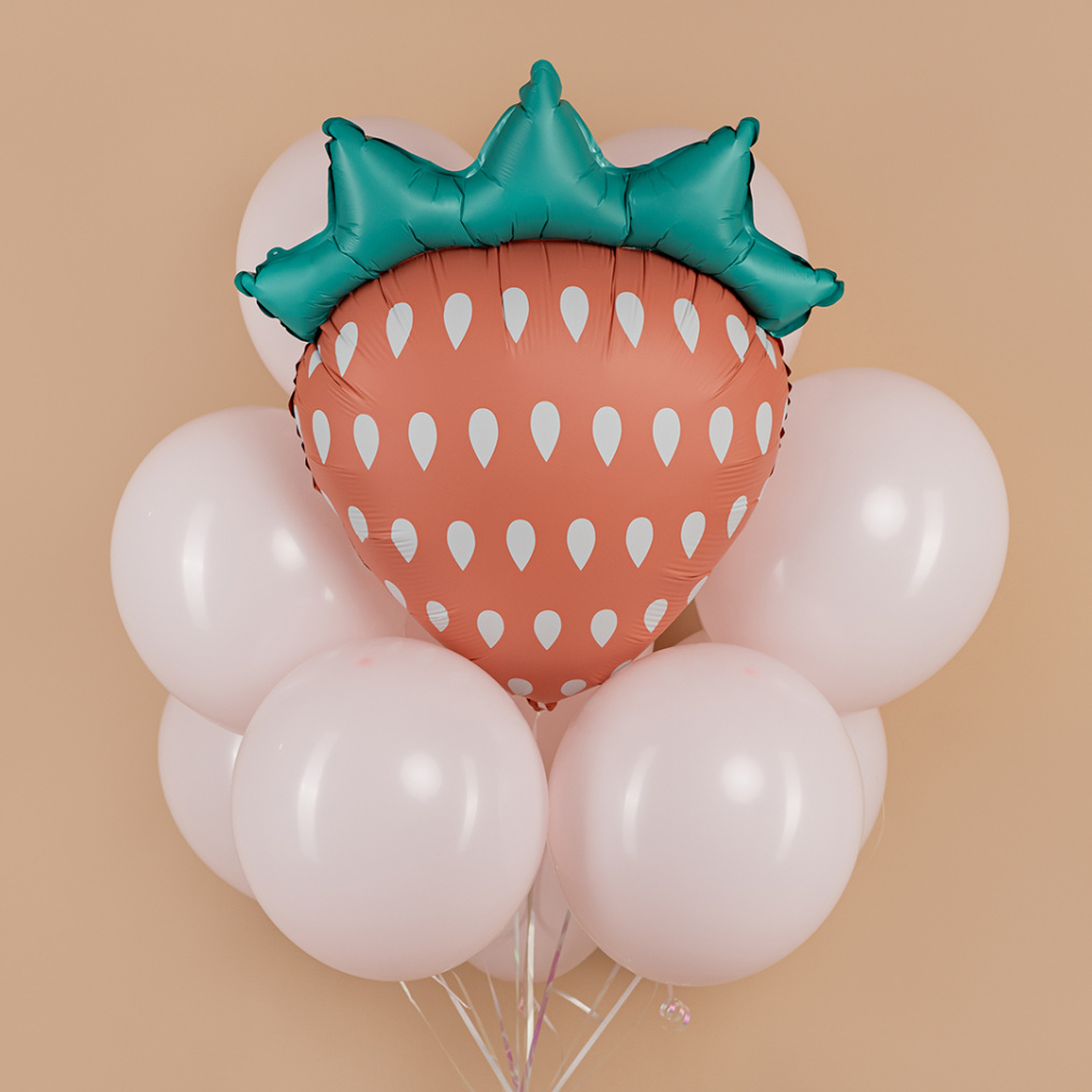 Шар фигура Клубника коралловый модерн FL30"/76см (Китай) 25052